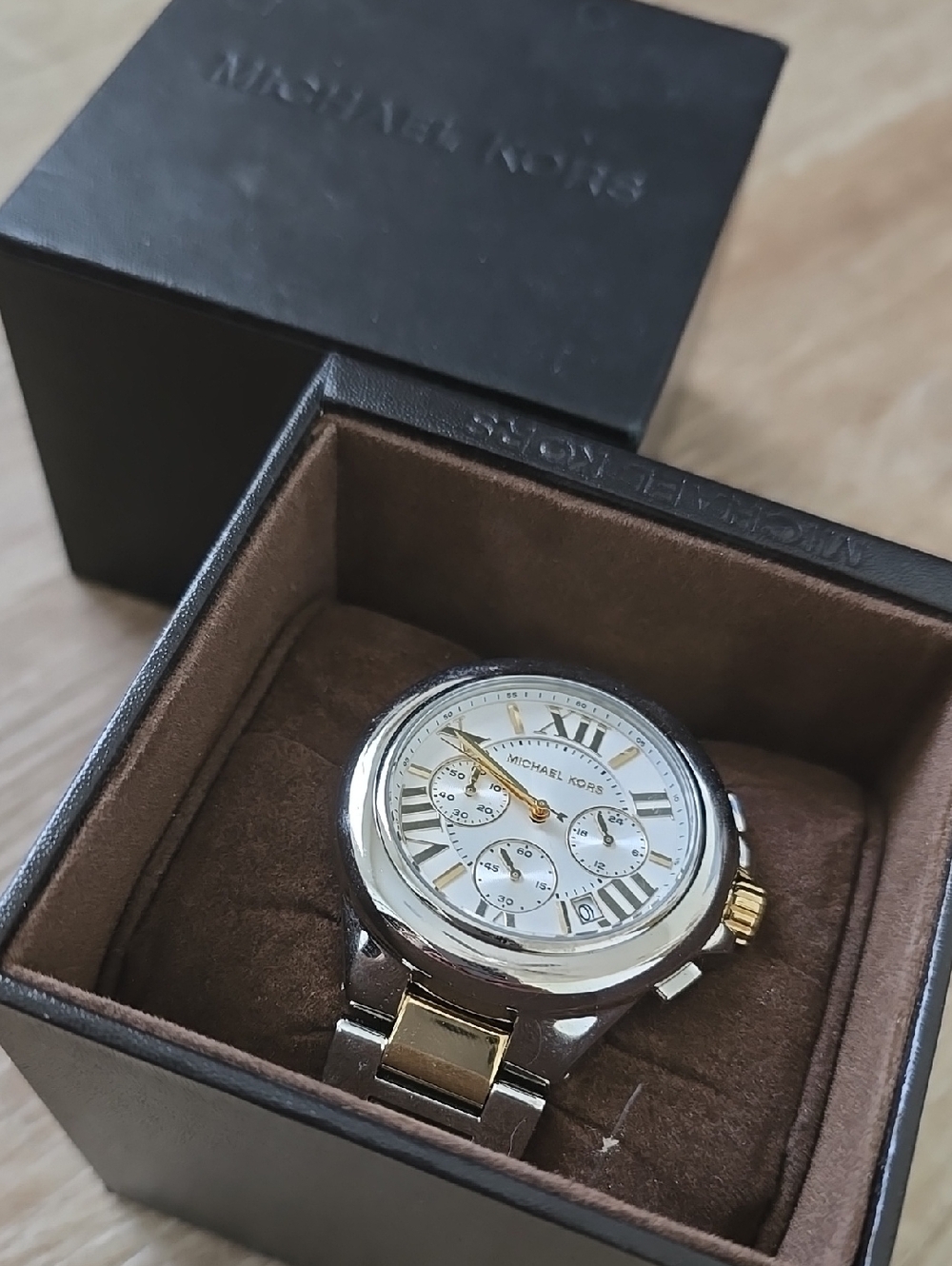 Michael Kors Camille Silver + Gold-tone Stainless Steel Watch - NWB